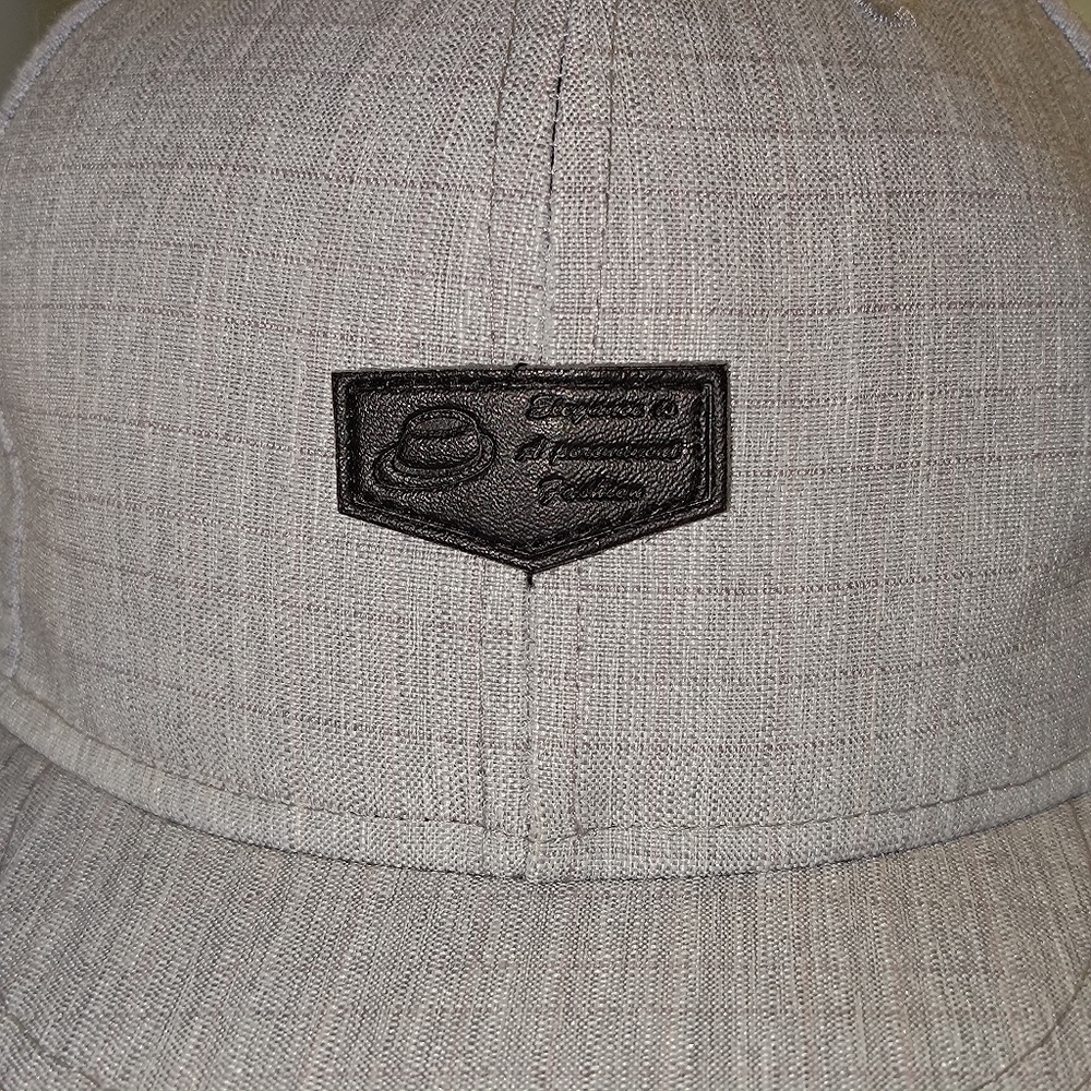 Miniso Stitched Leather Patch Snapback Hat Cap - image 2